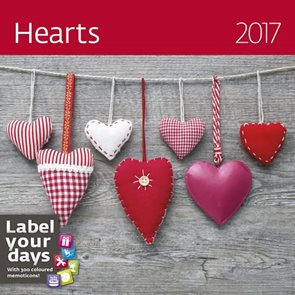 Kalendář nástěnný 2017 "label your days" - Hearts