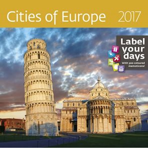Kalendář nástěnný 2017 "label your days" - Cities of Europe