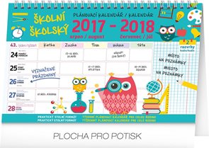 Školní plánovací kalendář s háčkem 30 x 21 cm