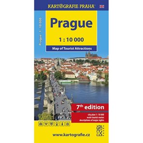 Prague - Map of Tourist Attractions /1:10 tis.
