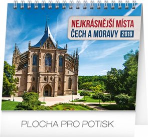 Kalendář stolní 2019  - Nejkrásnější místa Čech a Moravy, 16,5 x 13 cm