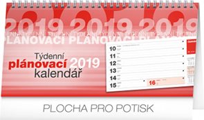 Kalendář stolní 2019  - Plánovací řádkový, 25 x 12,5 cm