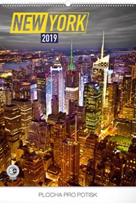 Kalendář nástěnný 2019 - New York, 48 x 64 cm