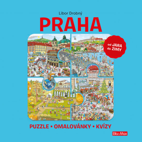 PRAHA - Puzzle, omalovánky, kvízy - Drobný Libor