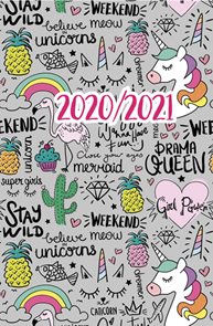 Diář školní 2020-2021: Kaktusy a ananasy