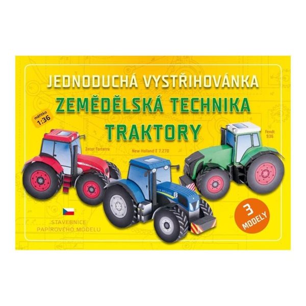 Zemědělská technika TRAKTORY - Jednoduchá vystřihovánka - neuveden