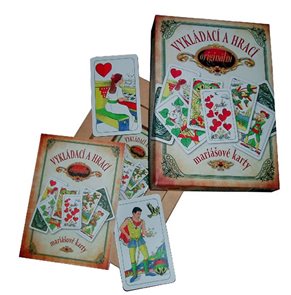 Vykládací a hrací originální mariášové karty – dárkový komplet