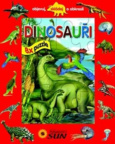 Dinosauři - 8x puzzle, objevuj, skládej a obkresli
