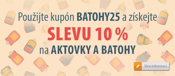 🎒 SLEVA 10 % na aktovky a batohy právě teď